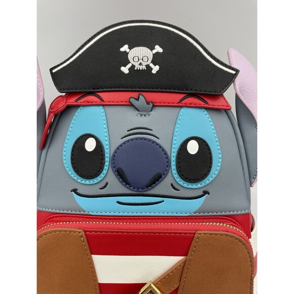 RARE EXCLUSIVE Pirate Stitch Loungefly Backpack Disney Cruise Line Never Used - Picture 3 of 12